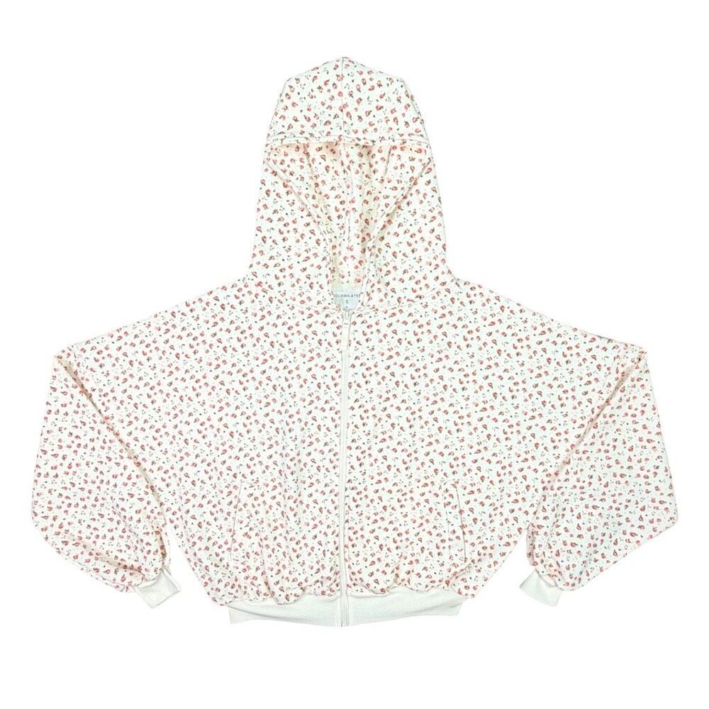 Blogilates Marshmallow Hoodie - Size Small - Cream Floral - Picture 2 of 6